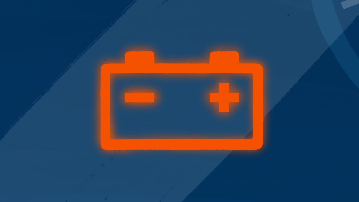 Battery warning light.