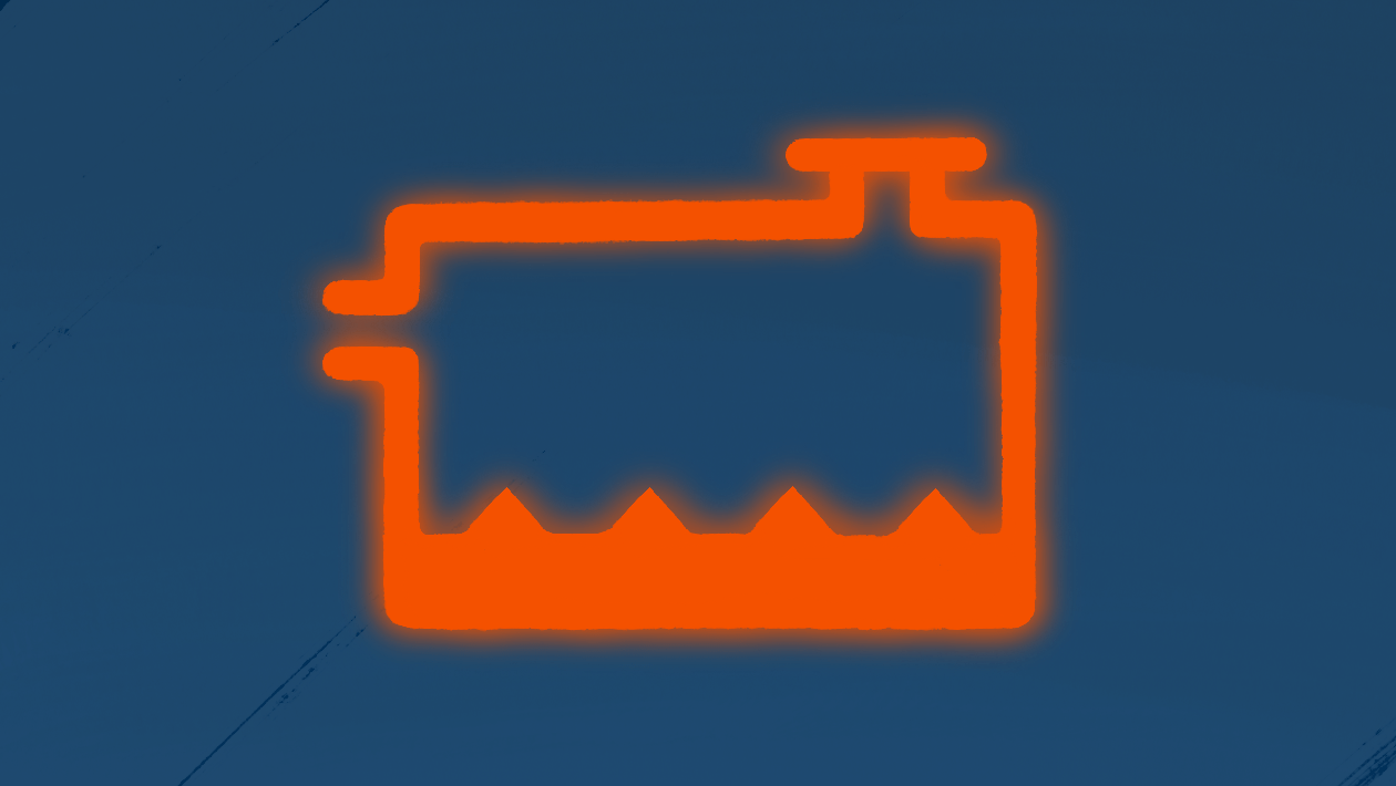 Coolant level warning light.