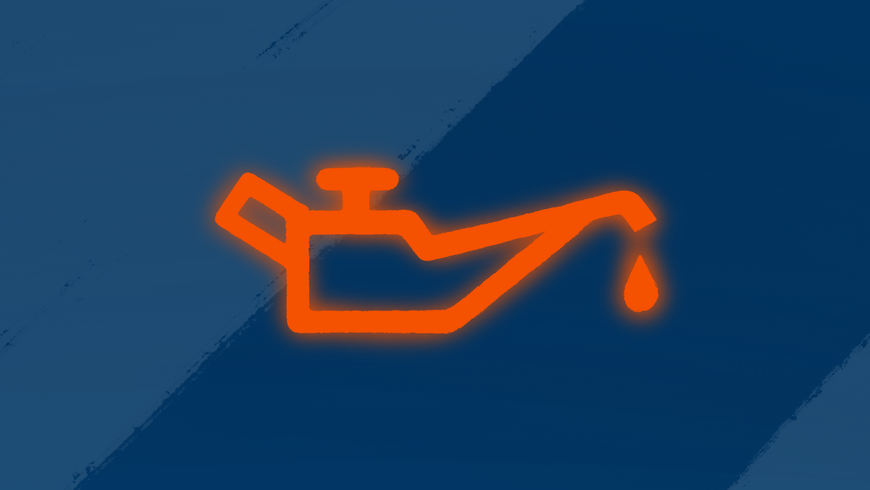 Oil pressure warning light.